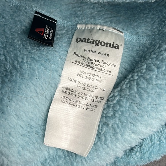 Patagonia Re-Tool Half Snap Light Blue Fleece Pullover - Picture 5 of 6